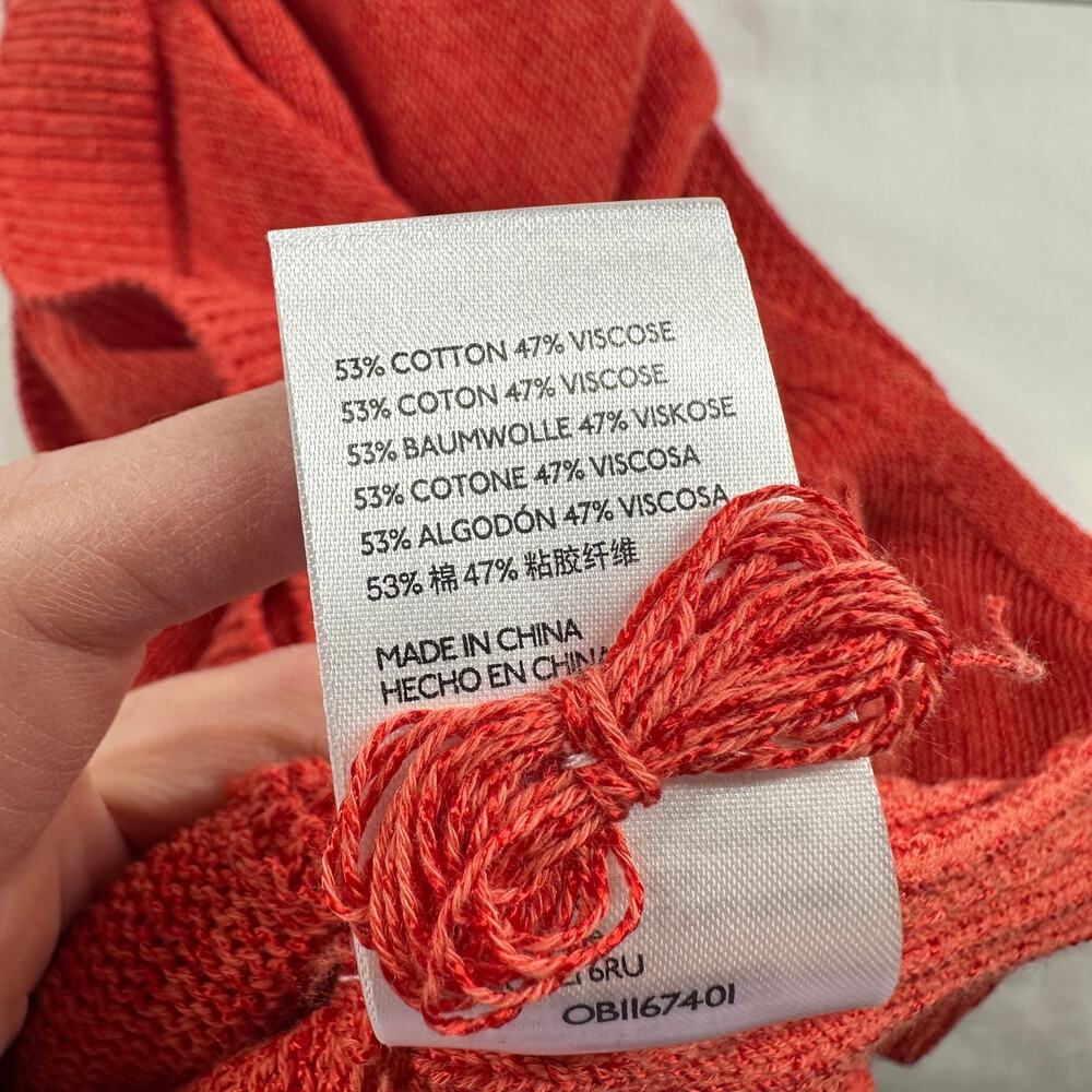 Anthropologie Coral Red Knit Sleeveless Top - Picture 6 of 9